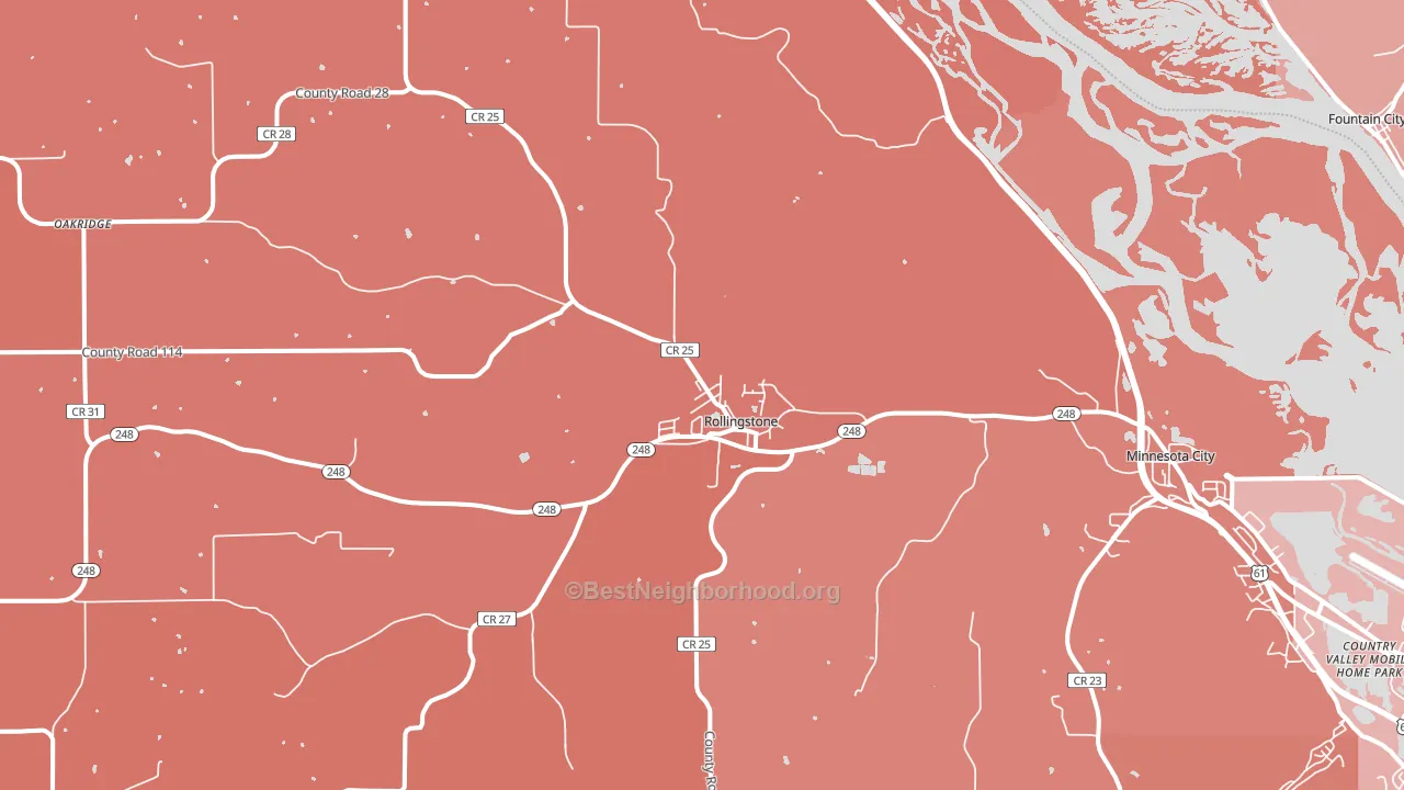 Rollingstone, MN block-group political-lean map