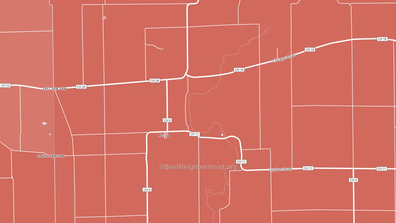 Rollo, IL block-group political-lean map