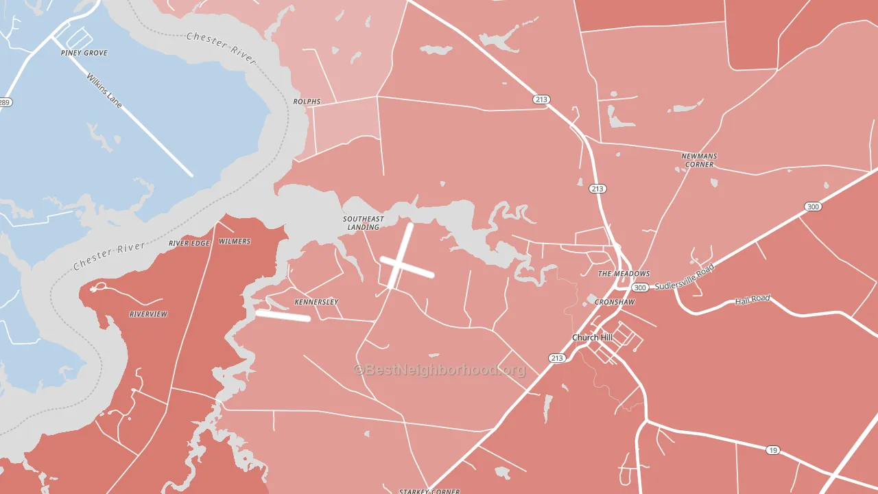Rolphs, MD block-group political-lean map