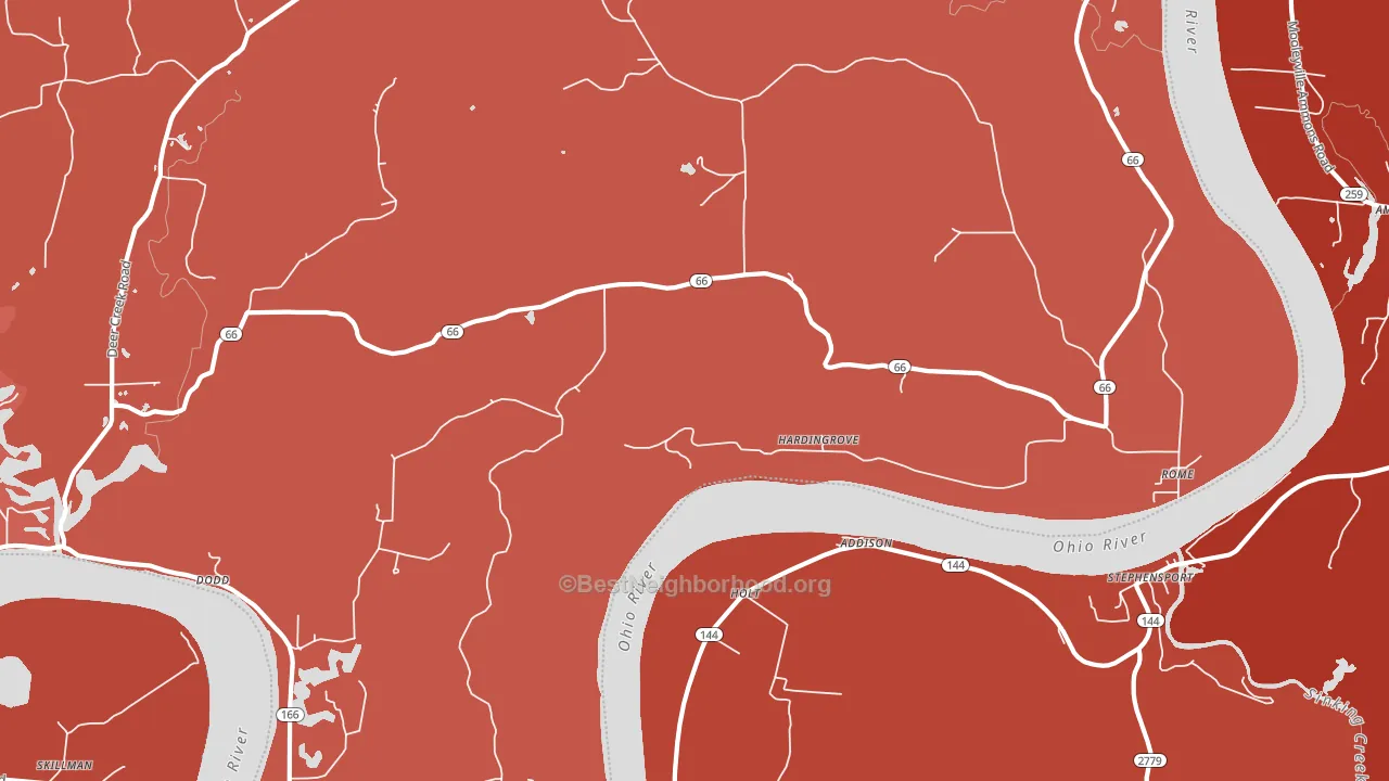 Rome, IN block-group political-lean map