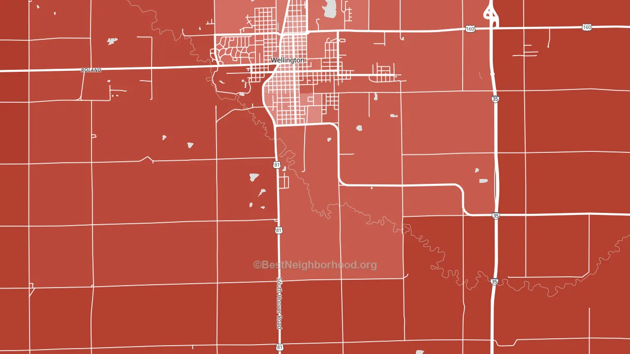 Rome, KS block-group political-lean map