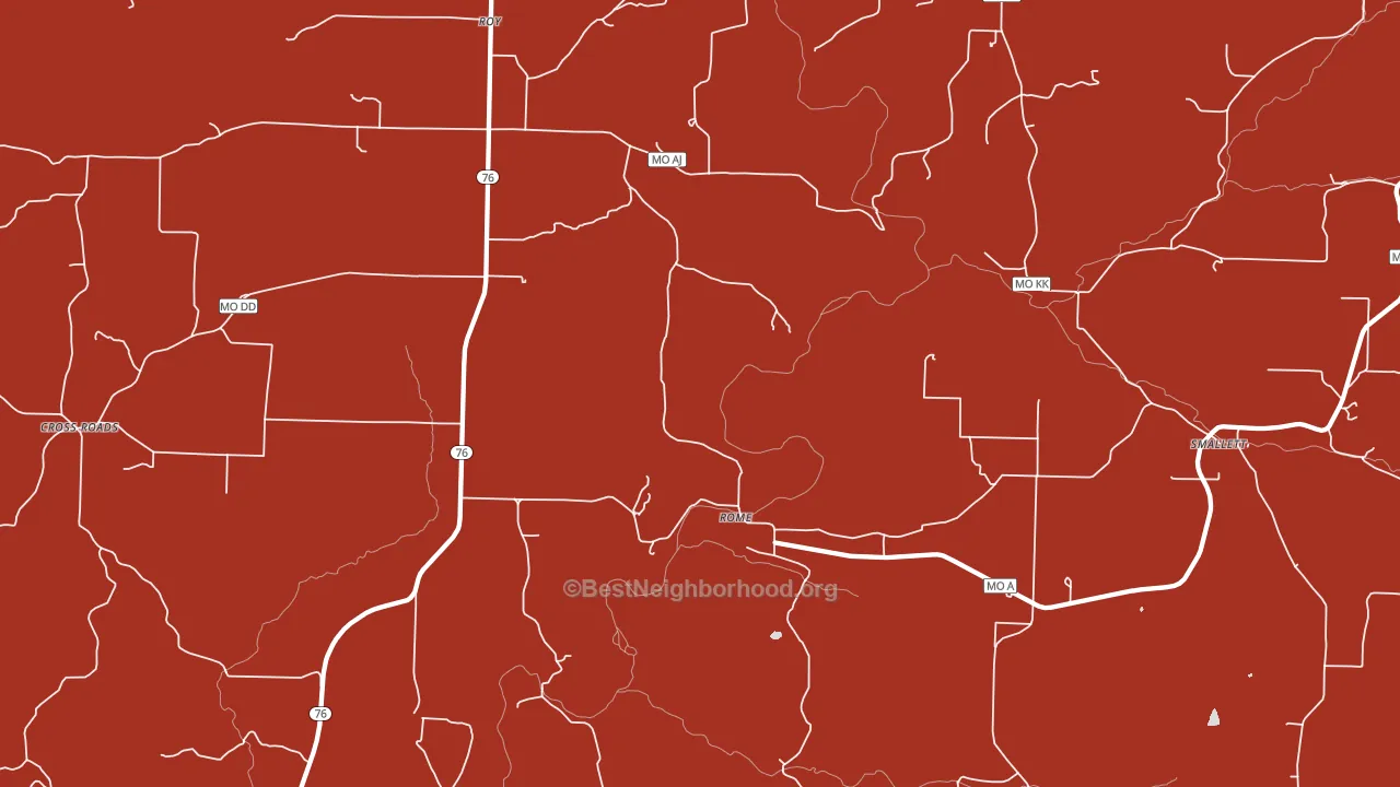 Rome, MO block-group political-lean map