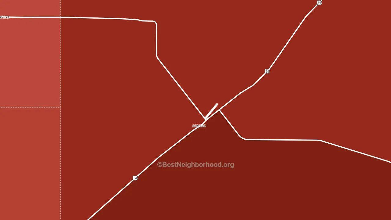 Romero, TX block-group political-lean map