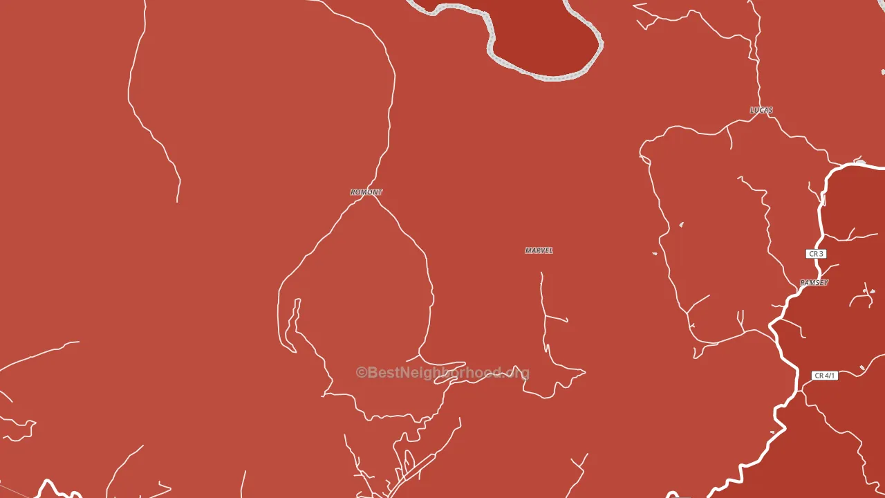 Romont, WV block-group political-lean map