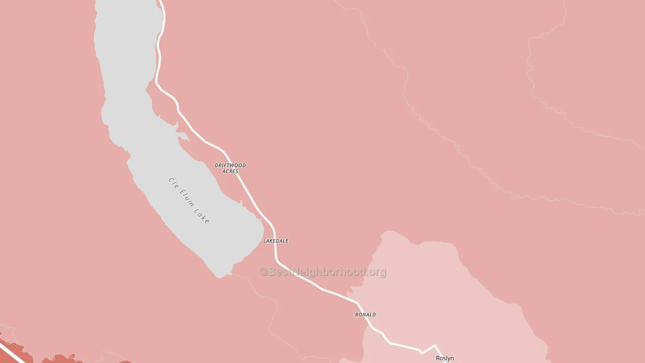 Ronald, WA block-group political-lean map