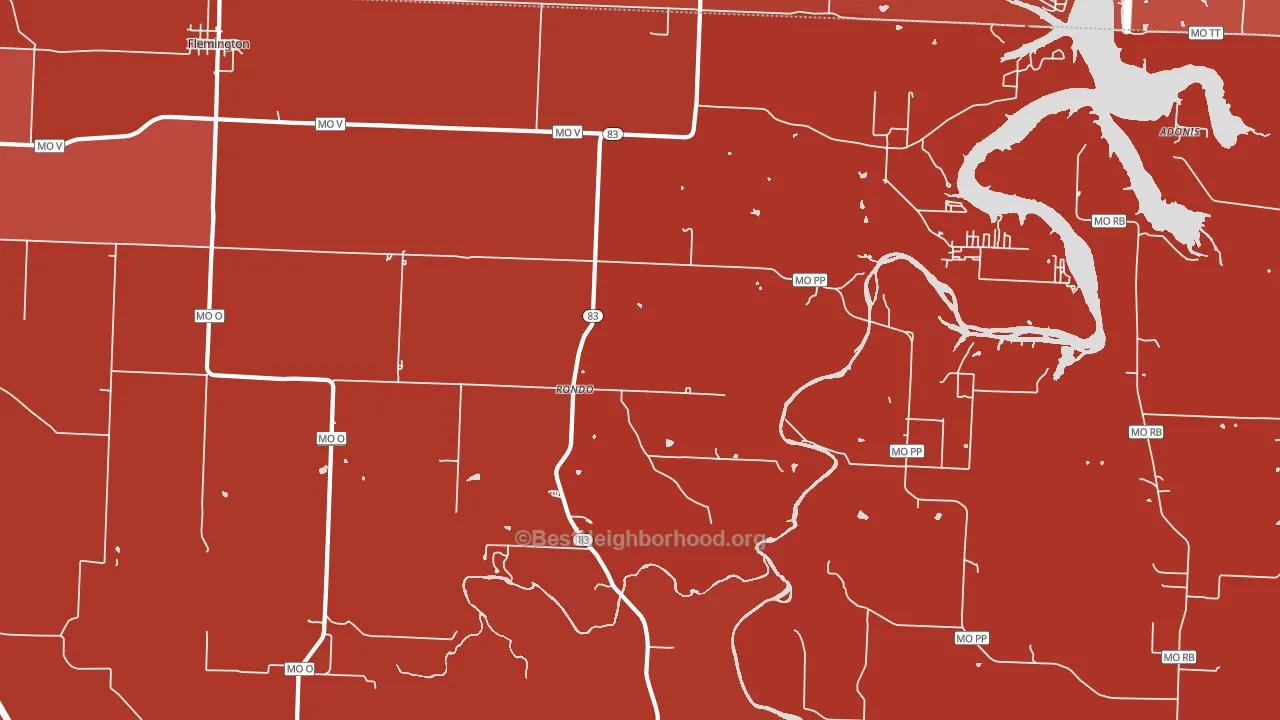 Rondo, MO block-group political-lean map