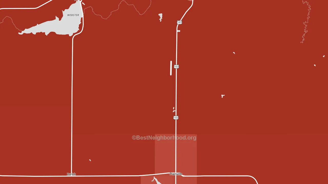Rooks County, KS block-group political-lean map