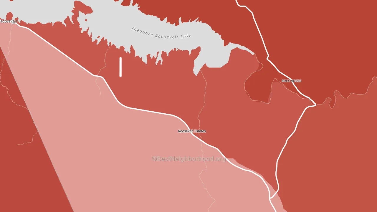 Roosevelt, AZ block-group political-lean map