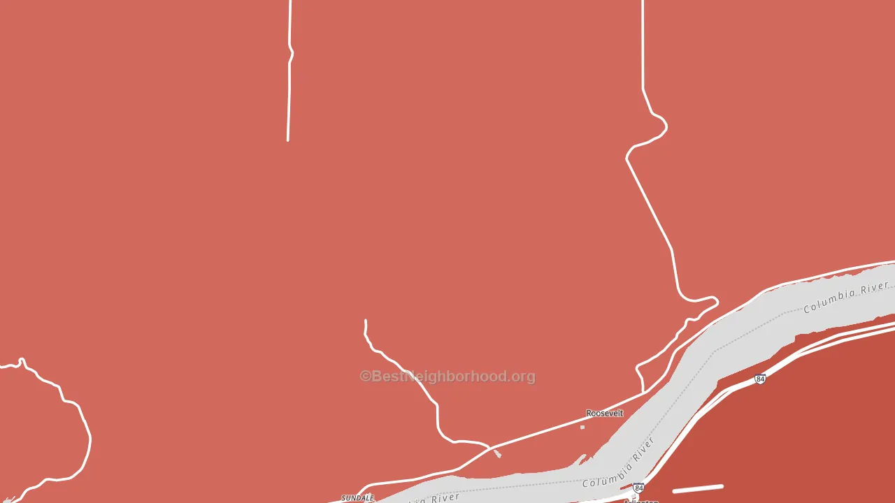 Roosevelt, WA block-group political-lean map
