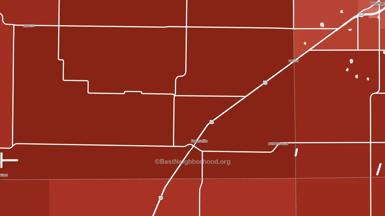 Ropesville, TX block-group political-lean map