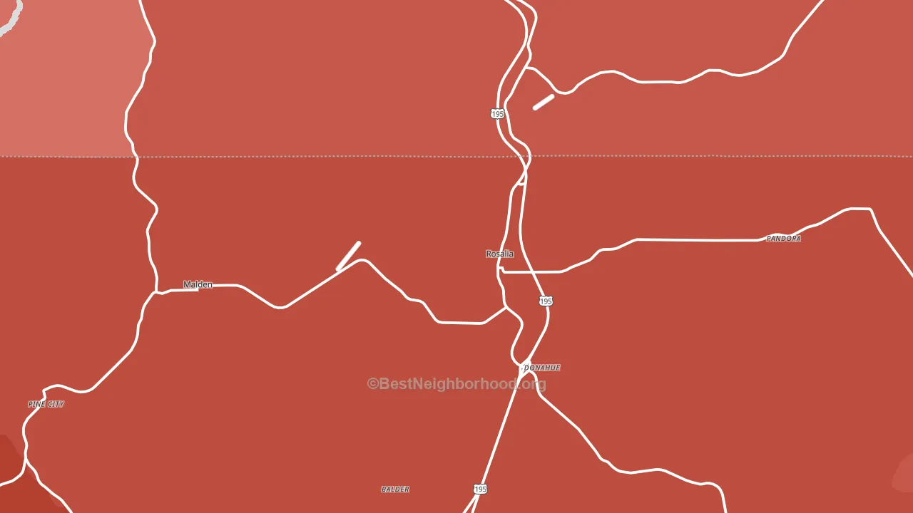 Rosalia, WA block-group political-lean map