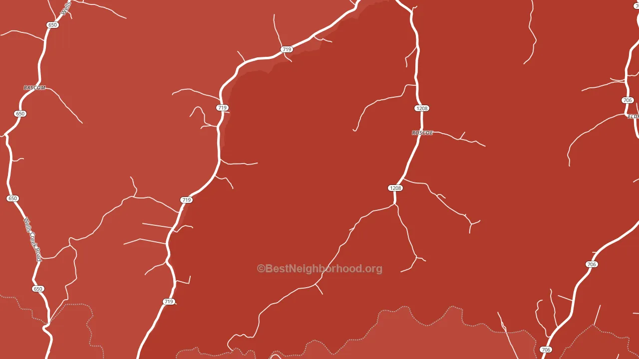 Roscoe, KY block-group political-lean map