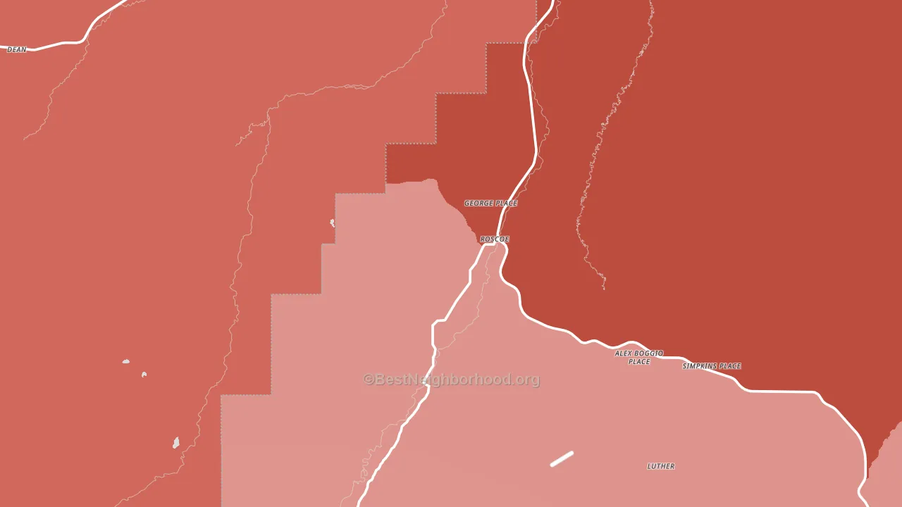 Roscoe, MT block-group political-lean map