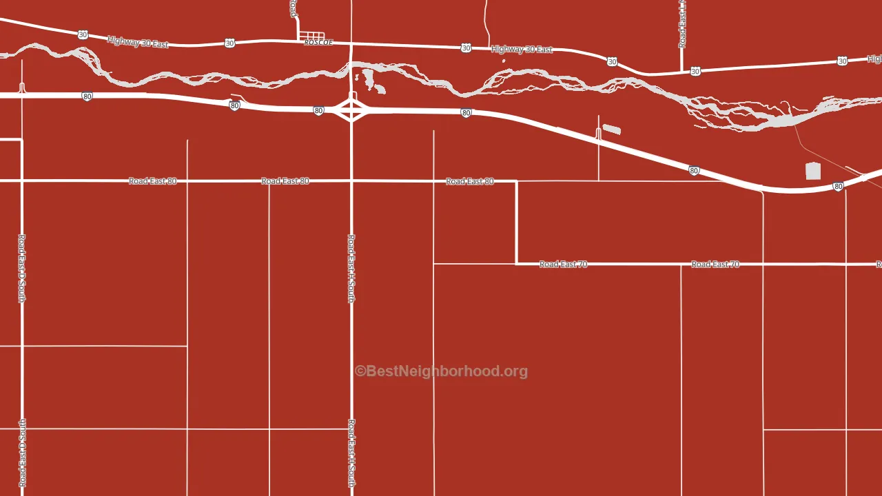Roscoe, NE block-group political-lean map