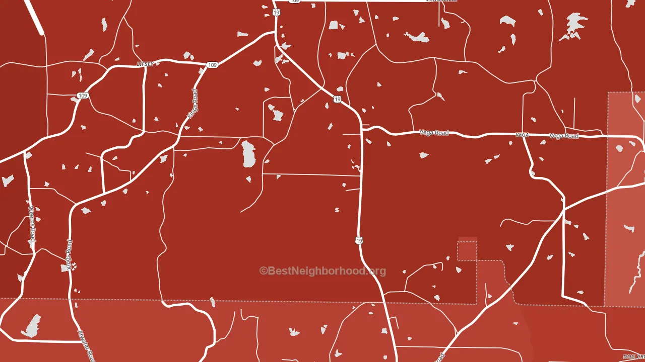 Rose Hill, GA block-group political-lean map