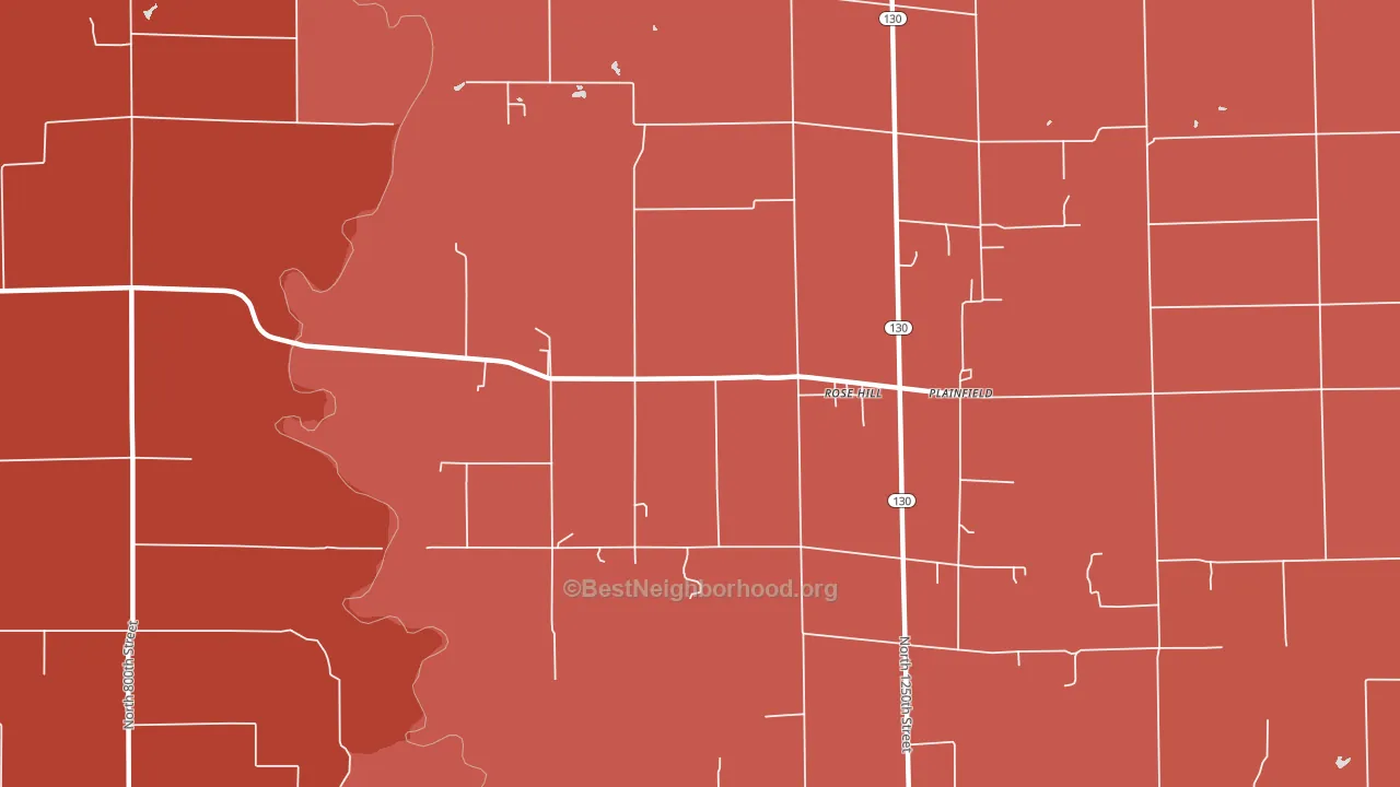 Rose Hill, IL block-group political-lean map