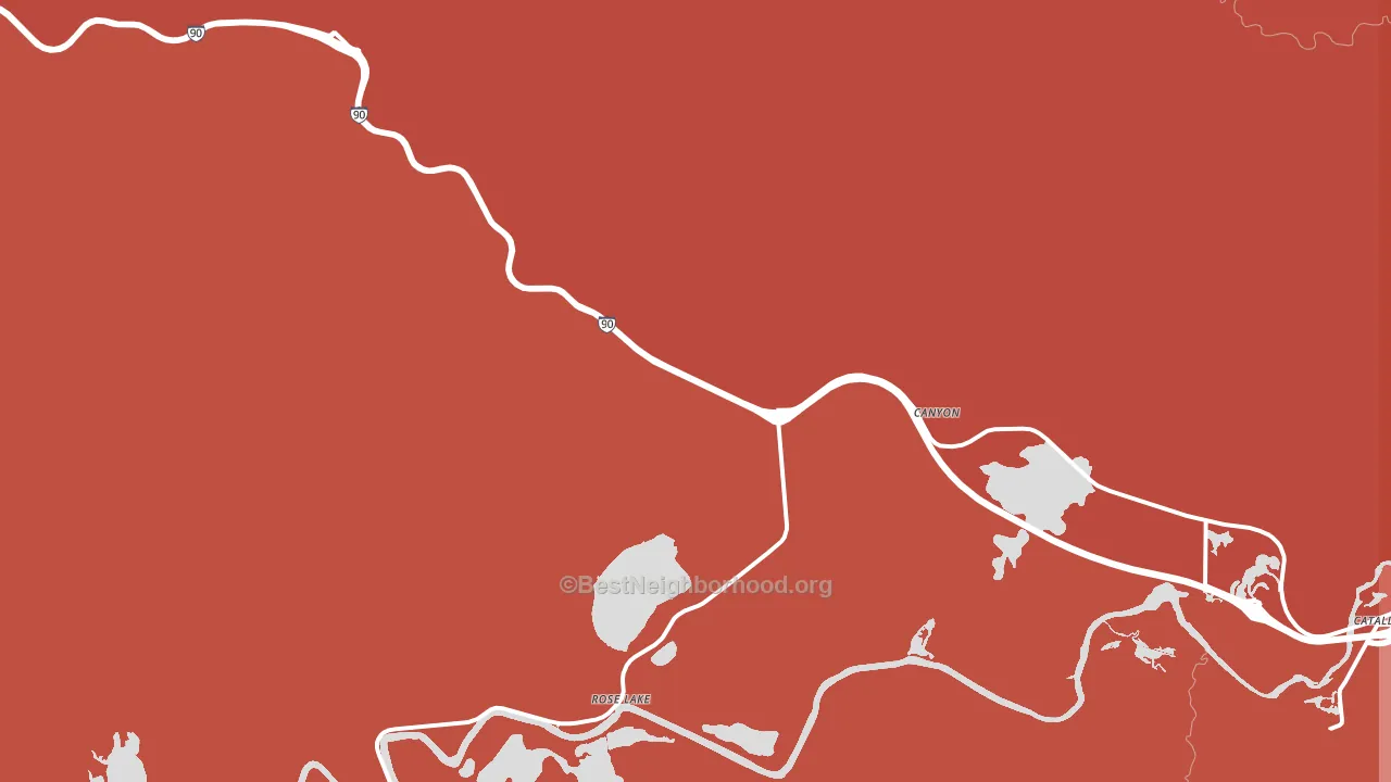 Rose Lake, ID block-group political-lean map