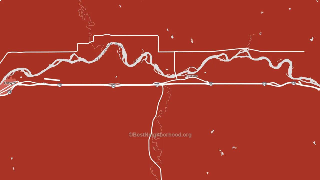 Rosebud, MT block-group political-lean map