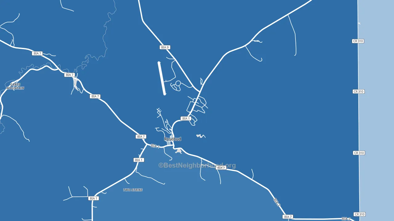 Rosebud, SD block-group political-lean map