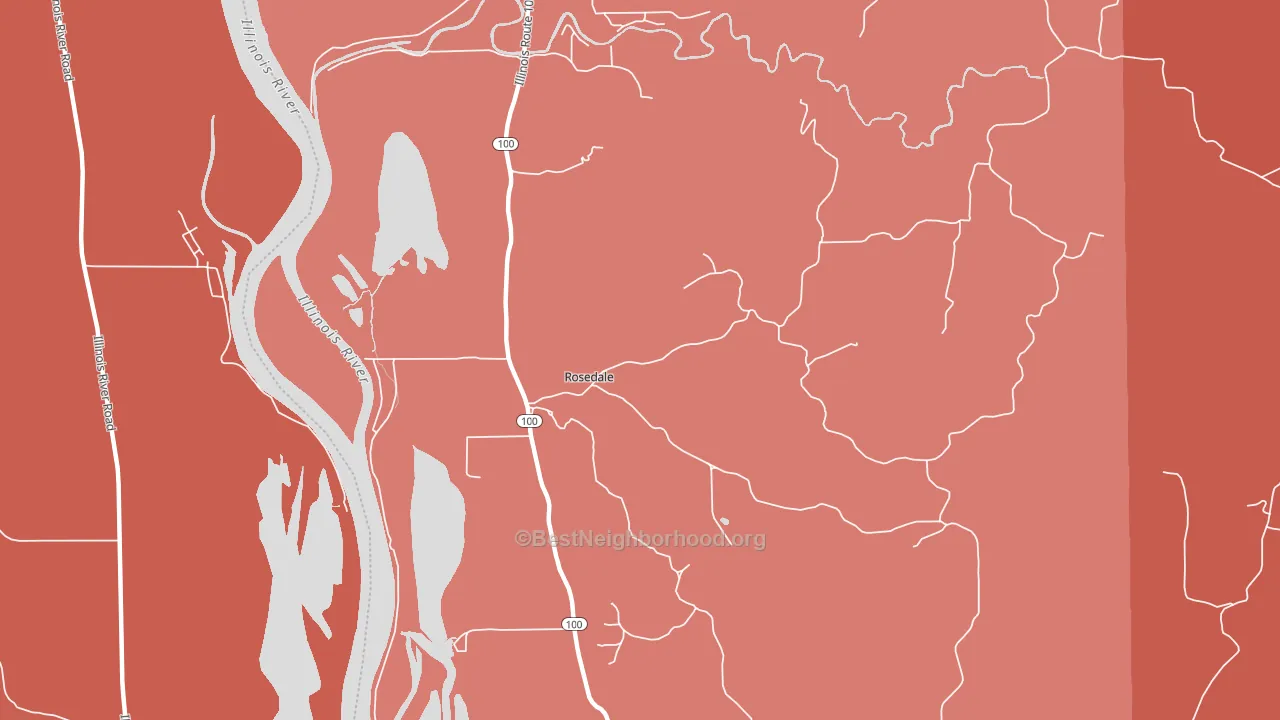 Rosedale, IL block-group political-lean map