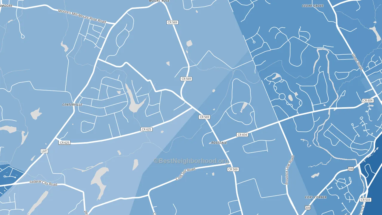Rosedale, NJ block-group political-lean map