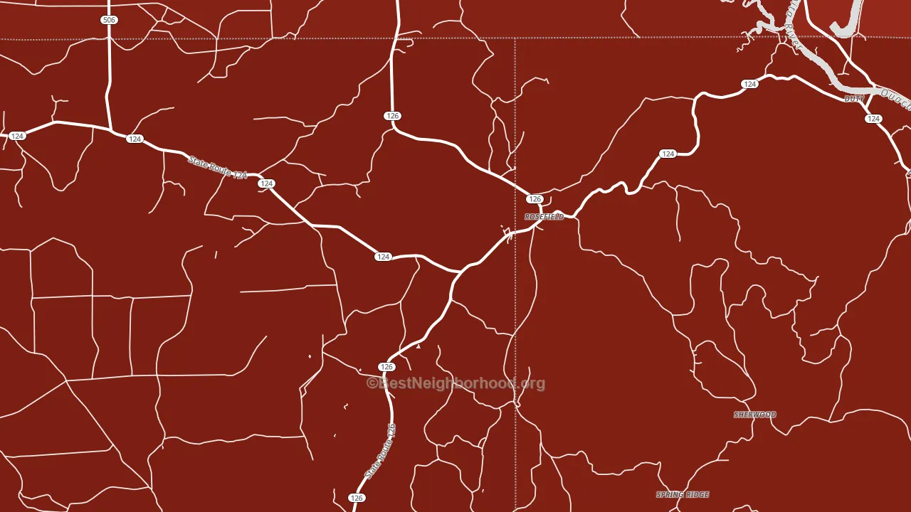 Rosefield, LA block-group political-lean map