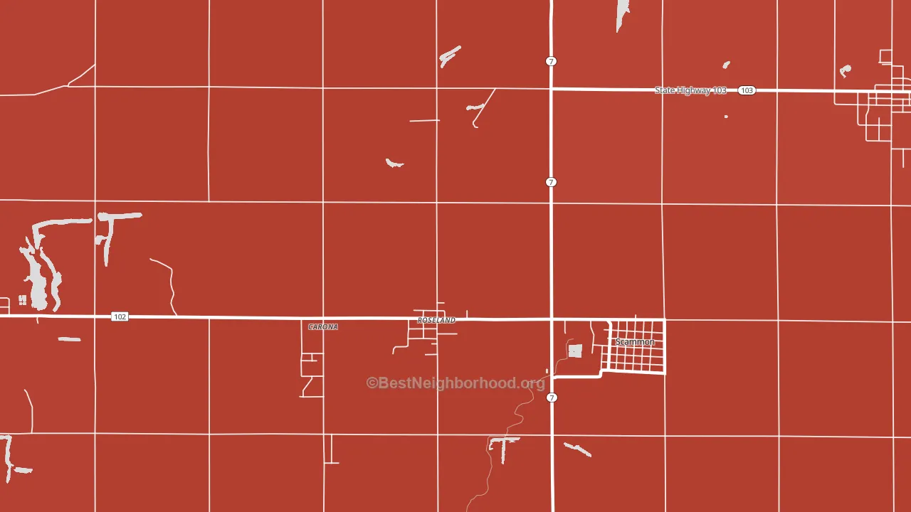 Roseland, KS block-group political-lean map