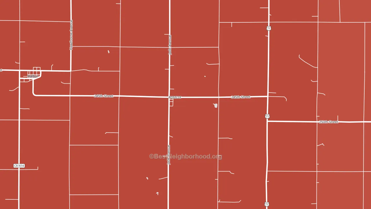 Roselle, IA block-group political-lean map