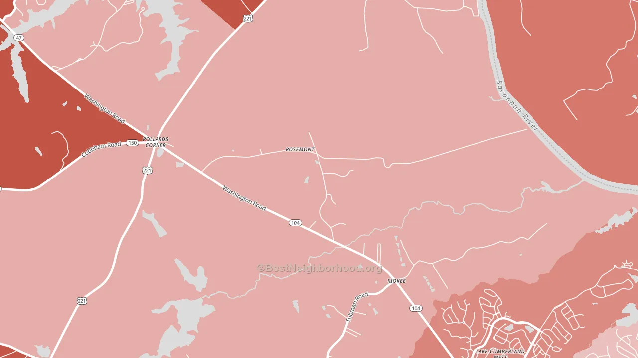 Rosemont, GA block-group political-lean map