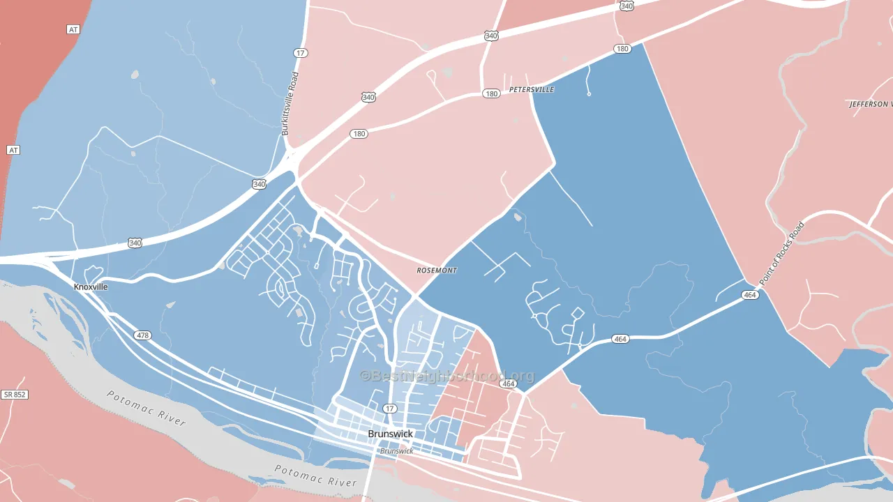 Rosemont, MD block-group political-lean map