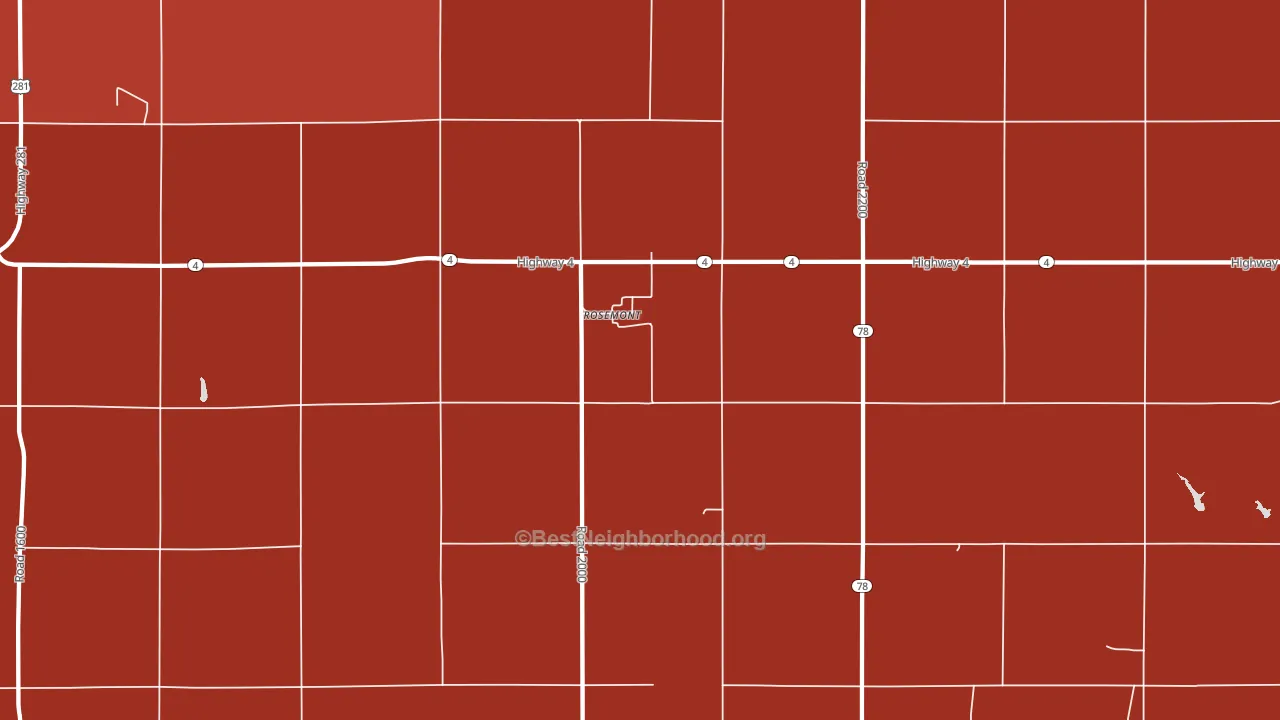 Rosemont, NE block-group political-lean map