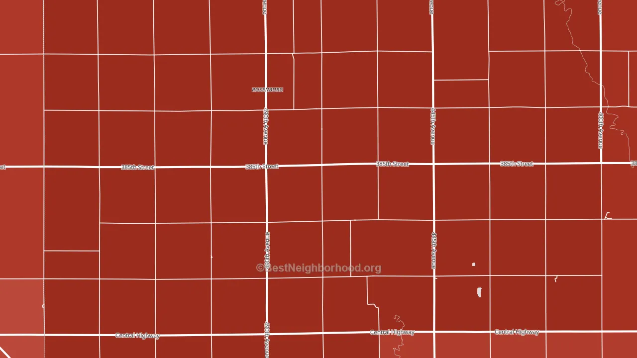 Rosenburg, NE block-group political-lean map