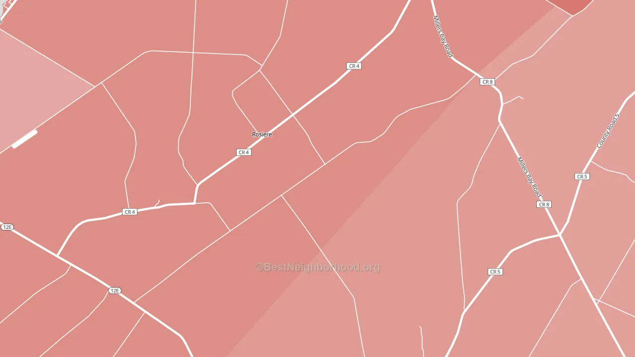 Rosiere, NY block-group political-lean map