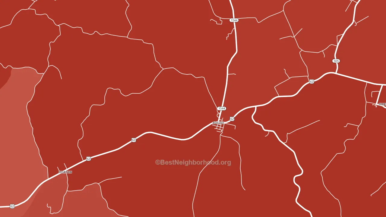 Rosine, KY block-group political-lean map