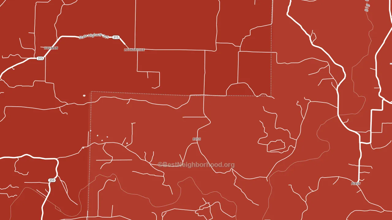 Ross, AR block-group political-lean map