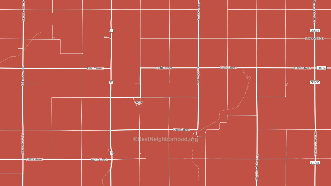 Ross, IA block-group political-lean map