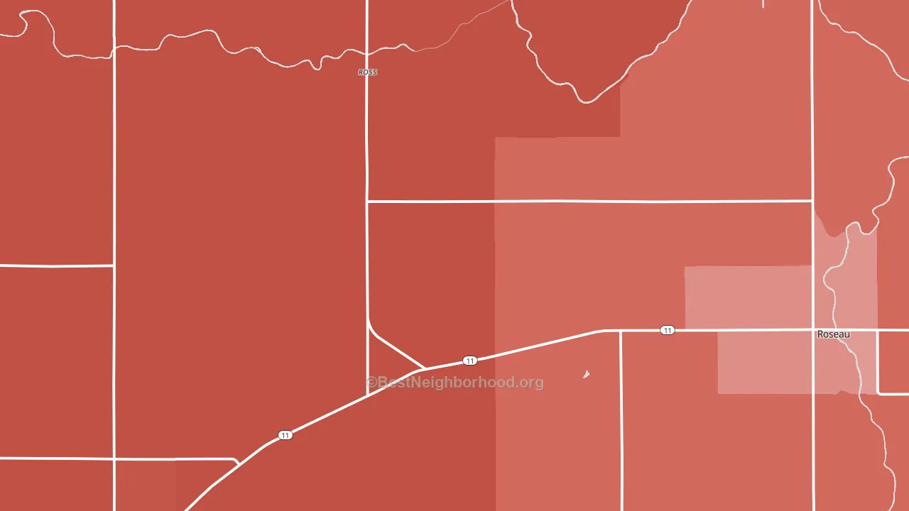 Ross, MN block-group political-lean map