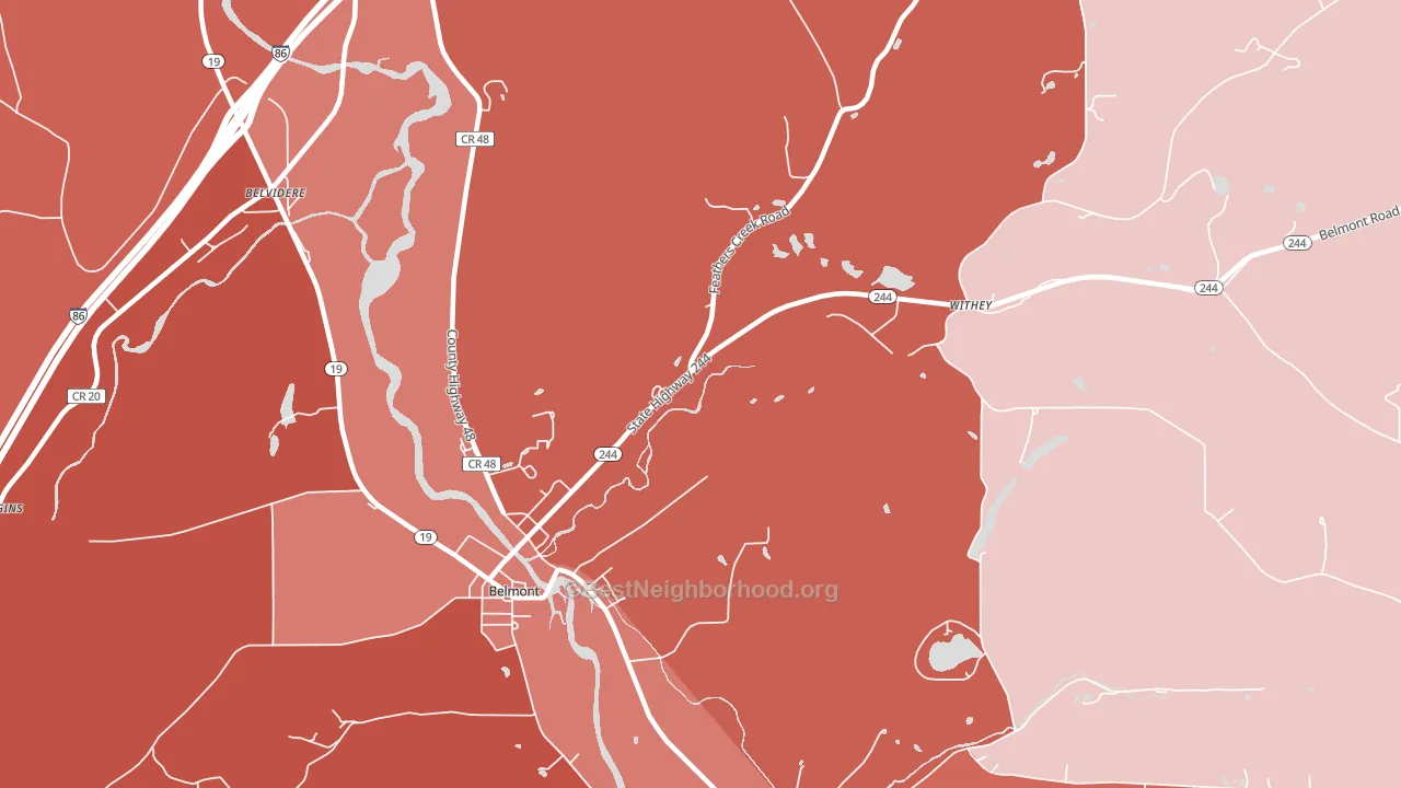 Rossburg, NY block-group political-lean map