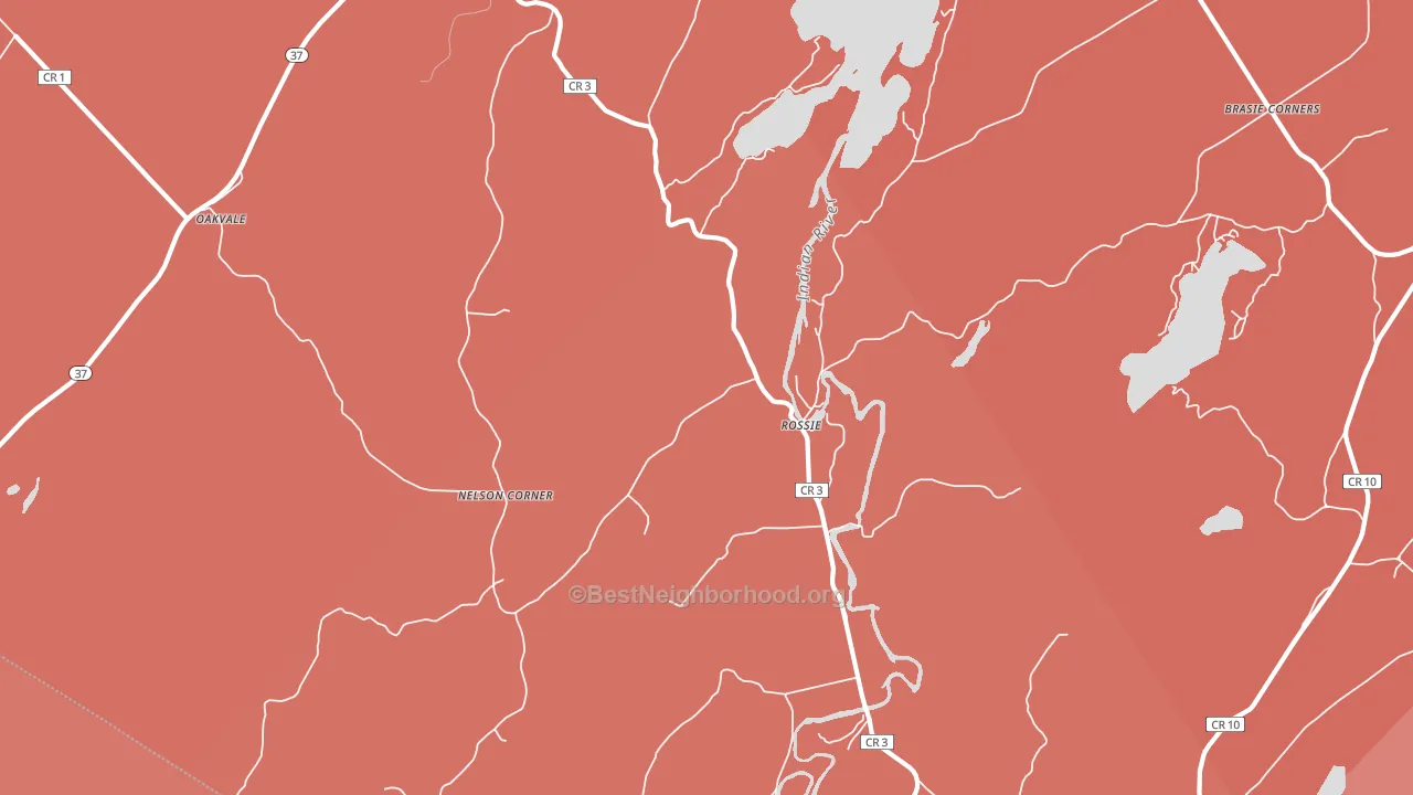 Rossie, NY block-group political-lean map