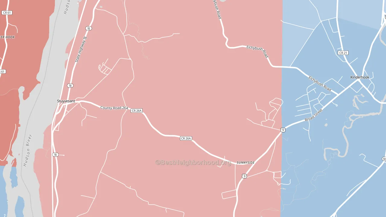Rossman, NY block-group political-lean map