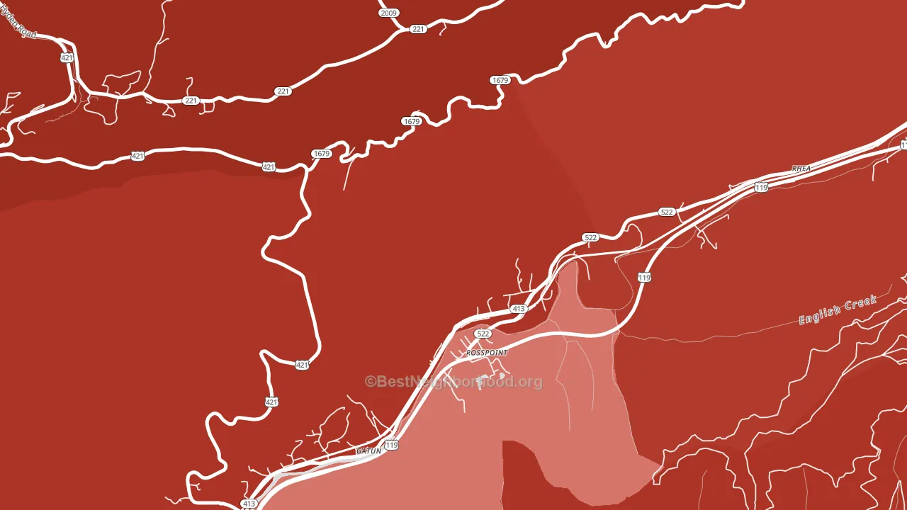 Rosspoint, KY block-group political-lean map
