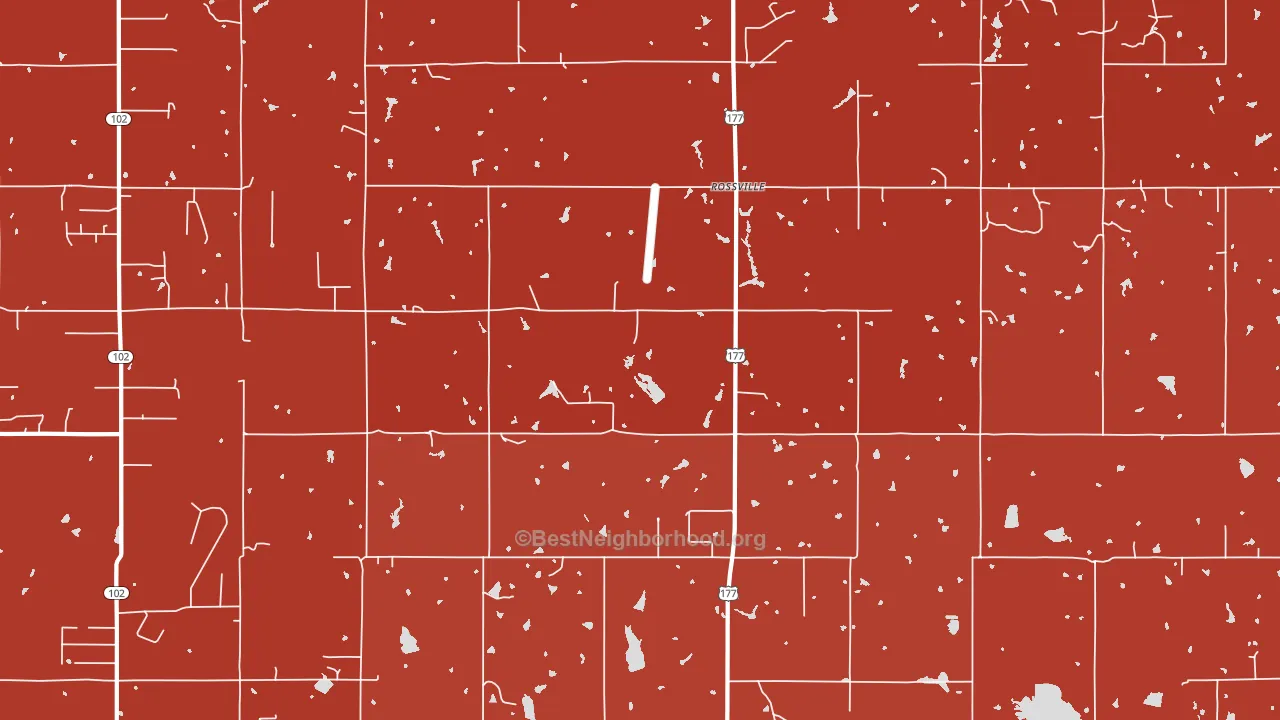 Rossville, OK block-group political-lean map