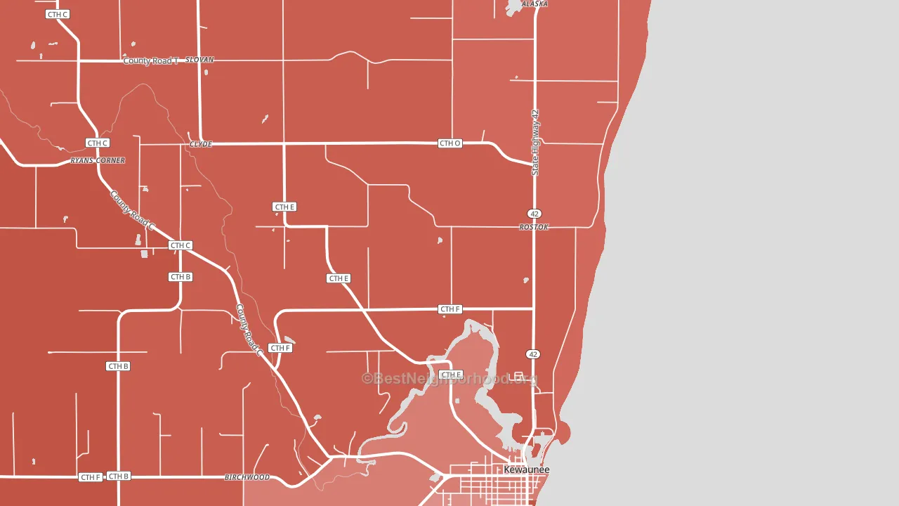 Rostok, WI block-group political-lean map