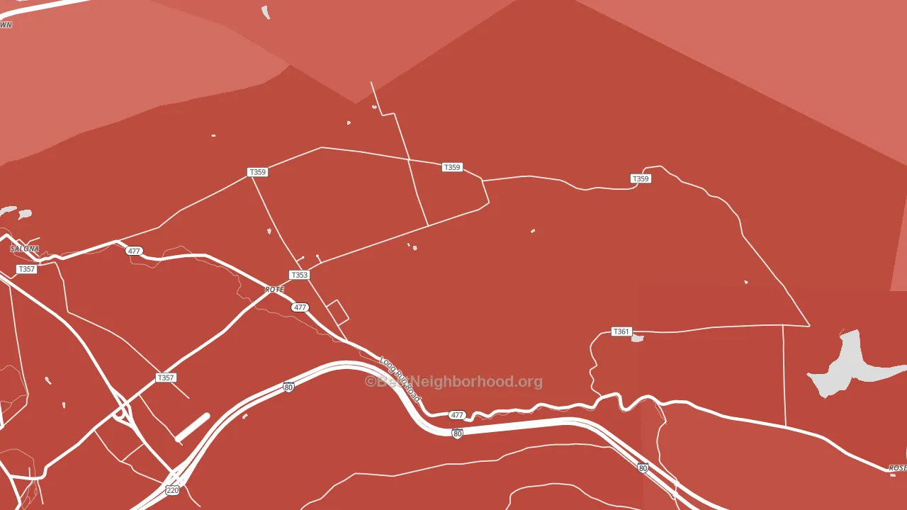 Rote, PA block-group political-lean map