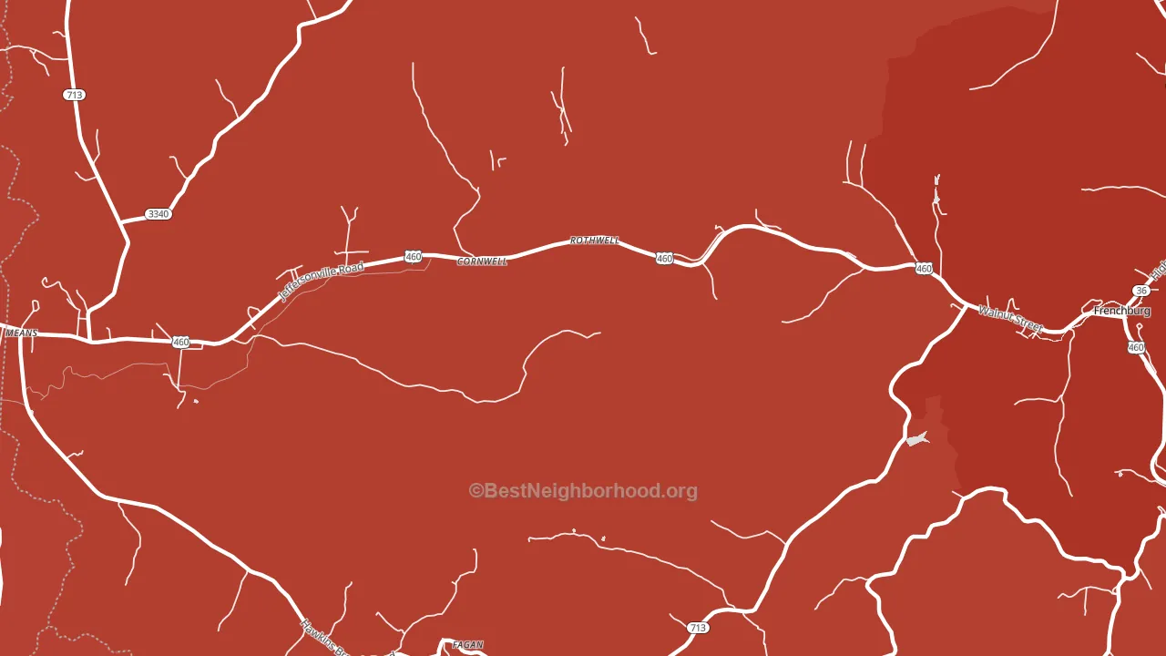 Rothwell, KY block-group political-lean map