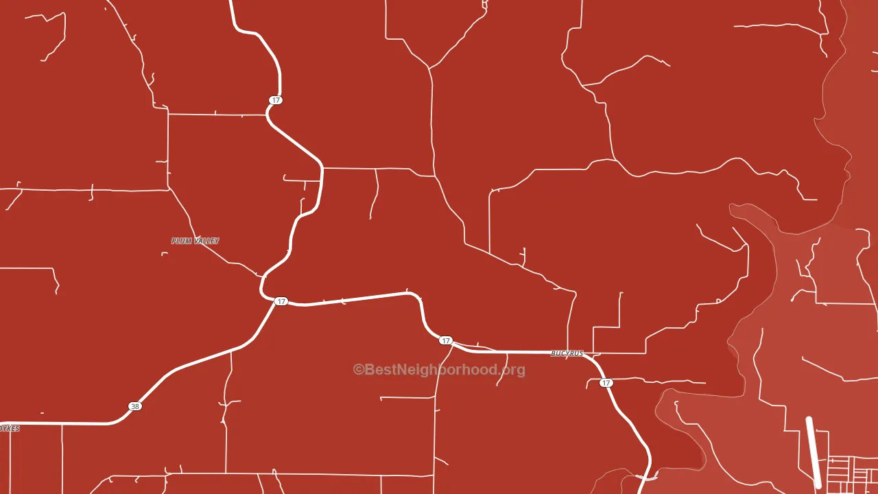 Roubidoux, MO block-group political-lean map