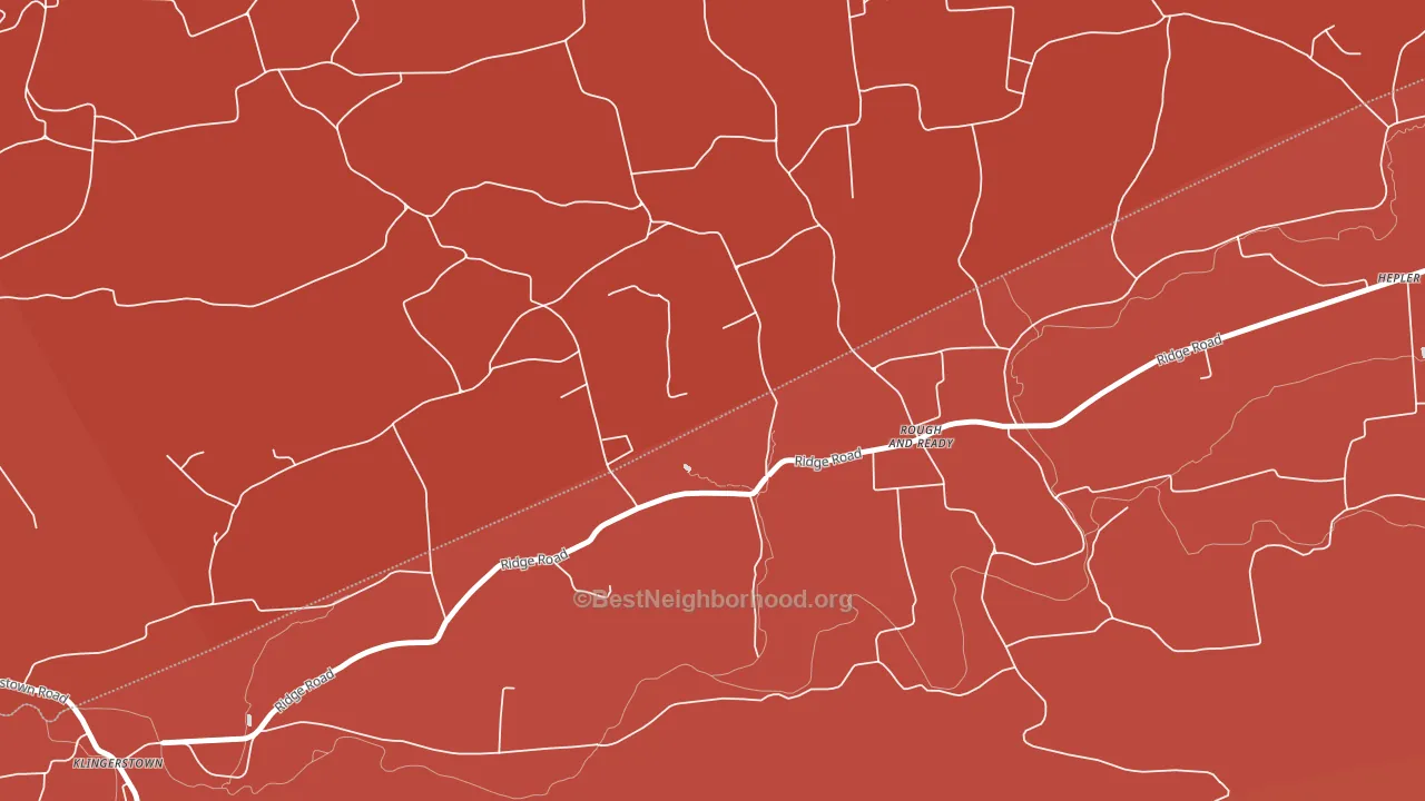 Rough And Ready, PA block-group political-lean map