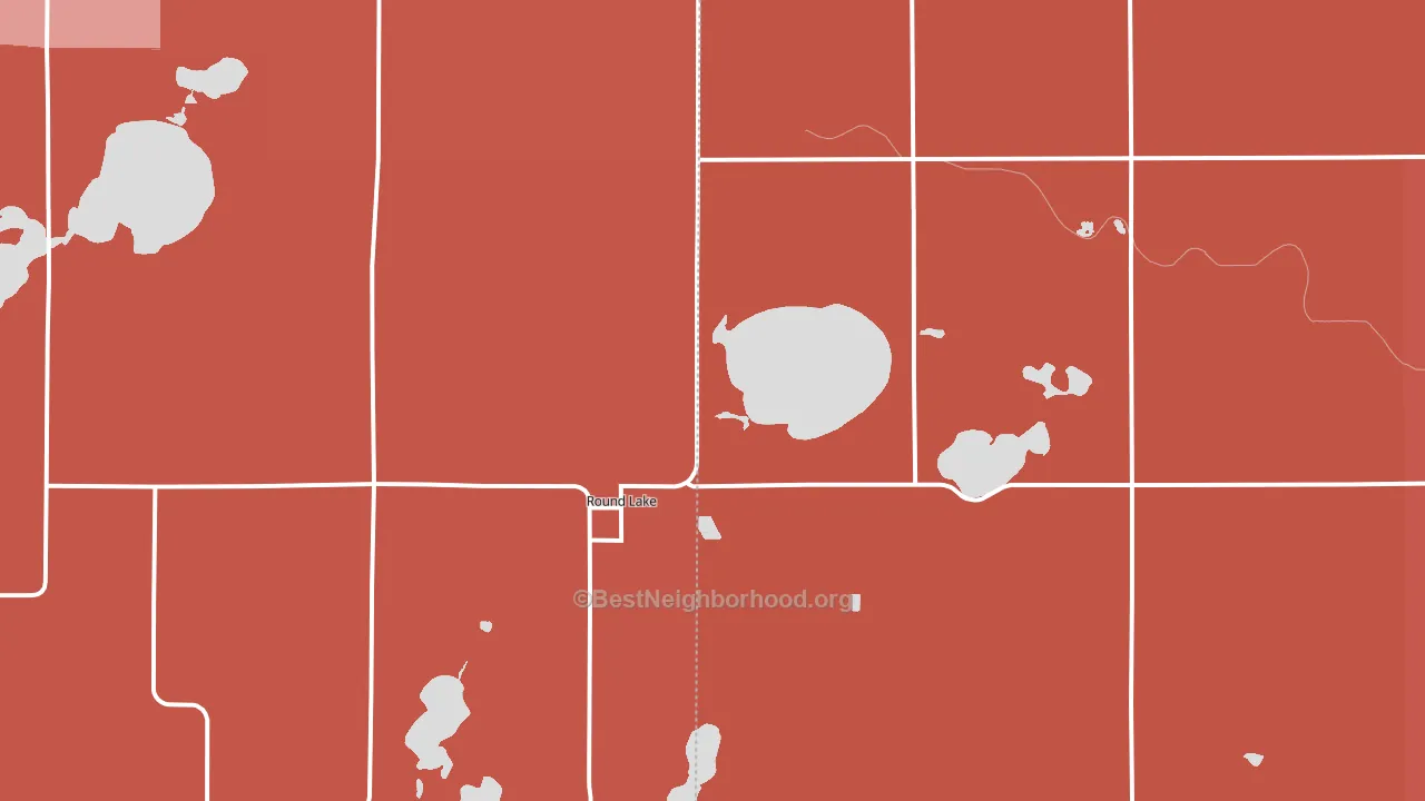 Round Lake, MN block-group political-lean map
