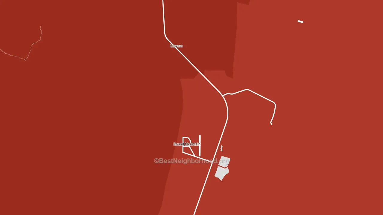 Round Mountain, NV block-group political-lean map