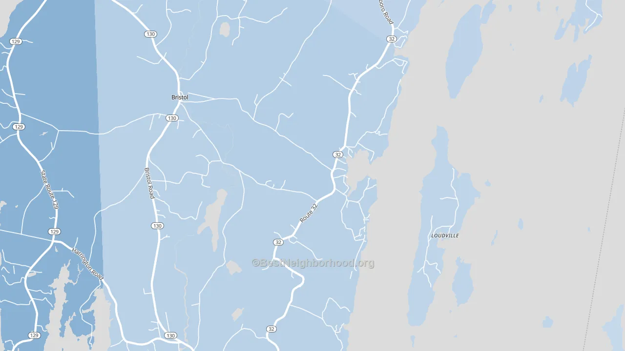 Round Pond, ME block-group political-lean map
